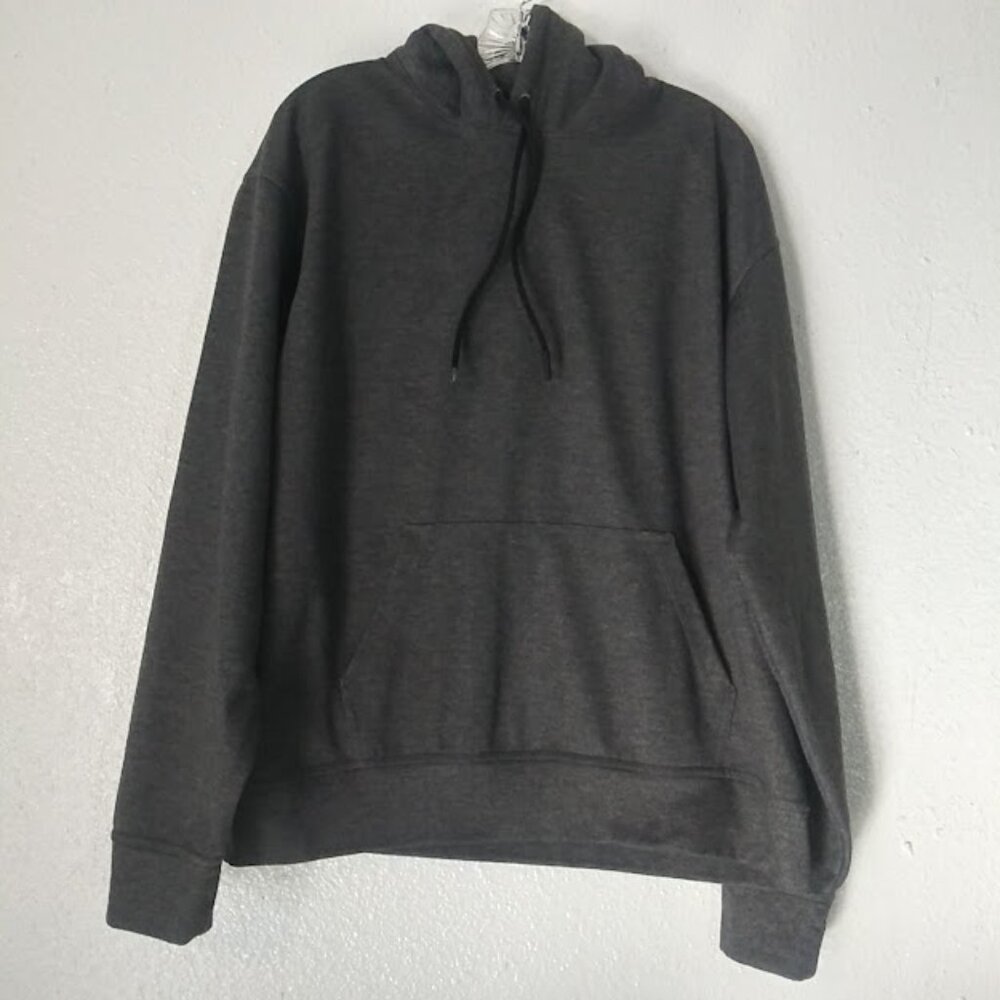 Hype Men's size L gray hooded pull over sweater